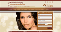 Desktop Screenshot of bronxplasticsurgery.com